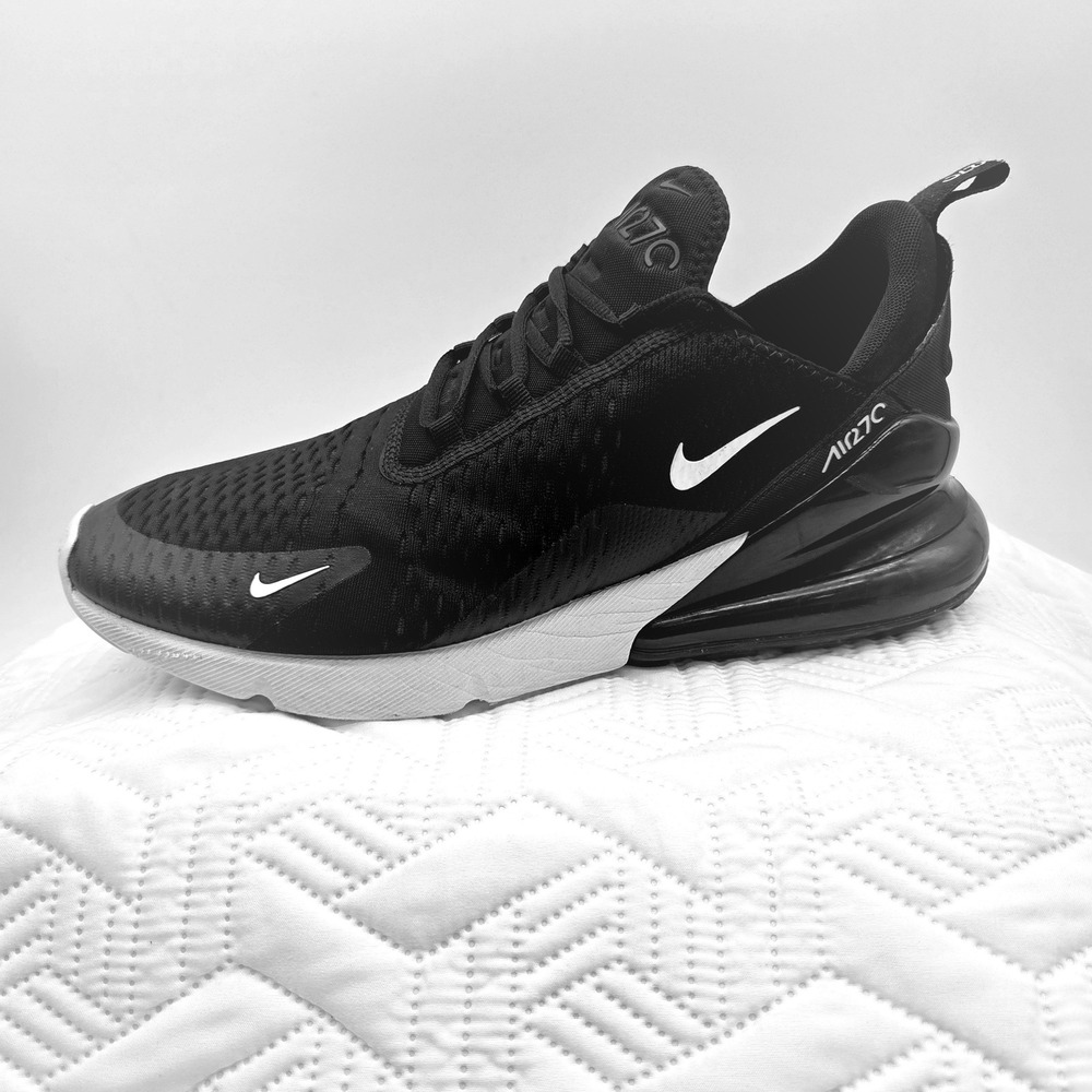 Nike Air Max 270 Mens 13 Black White AH8050-002 Good Condition Running Sneakers